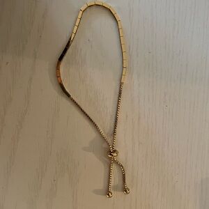 Gold link adjustable bracelet